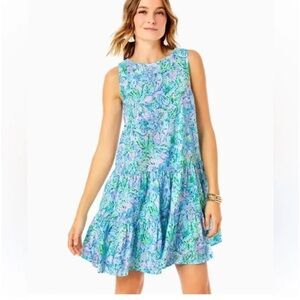 LILLY PULITZER Trina Dress Size Small Surf Blue Soleil It On Me NEW With Tags